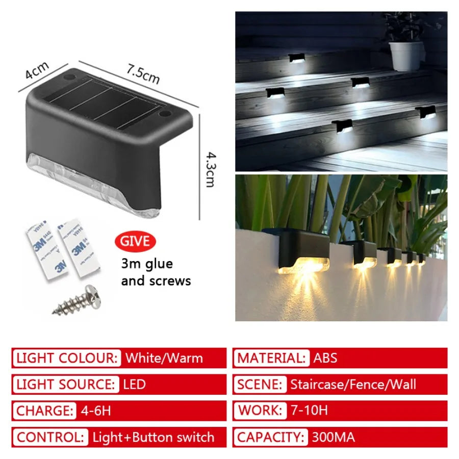 Solar Waterproof Outdoor LED Step Lights