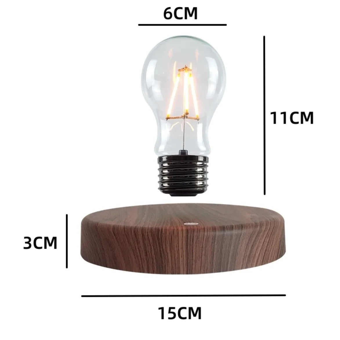 Levitating LED Bulb Lamp – Magnetic Floating Light with Warm Ambient Glow