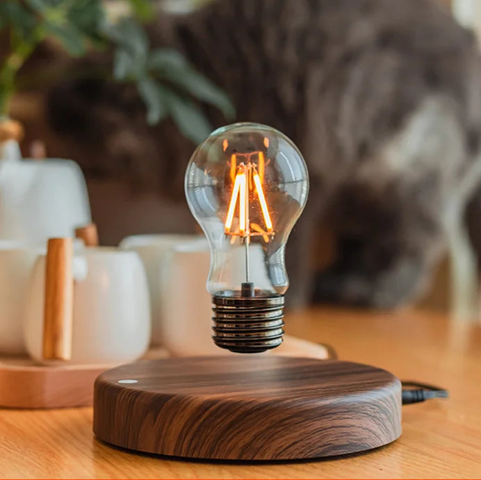 Levitating LED Bulb Lamp – Magnetic Floating Light with Warm Ambient Glow