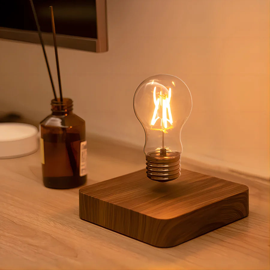 Levitating LED Bulb Lamp – Magnetic Floating Light with Warm Ambient Glow